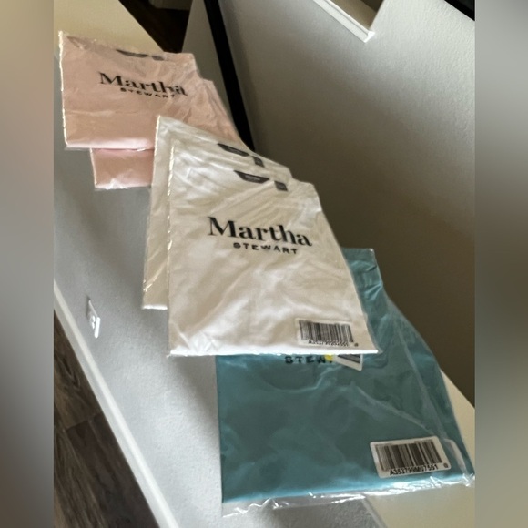 Nwt MARTHA STEWART STRETCH POPLIN BLOUSE - MEDIUM - PEARL PINK - Picture 3 of 6